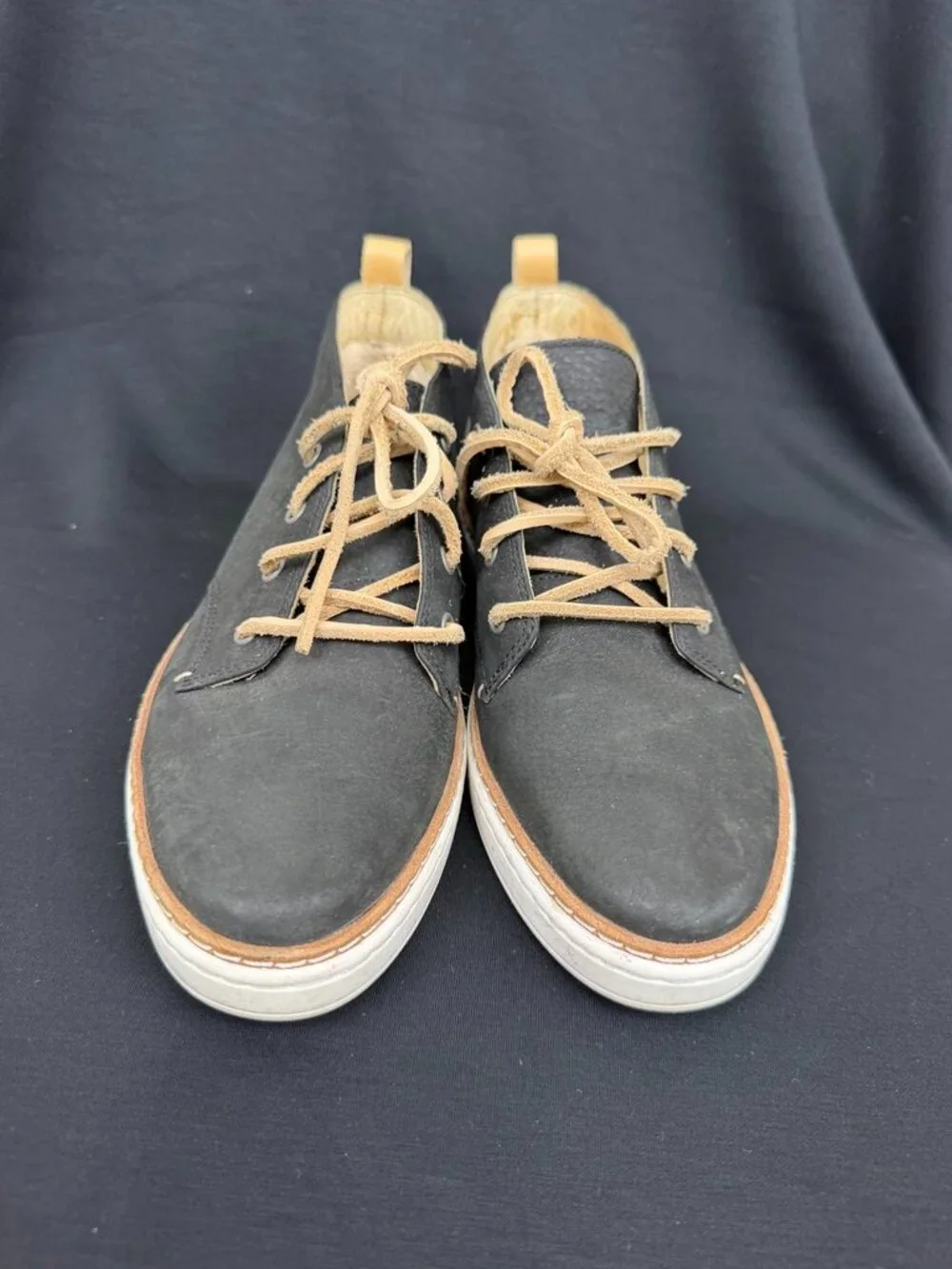 UGG Faded Black Suede Olli High Top Sneakers Shearling 8